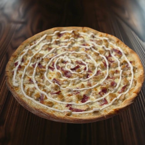 Chicken Bacon Ranch Pizza.