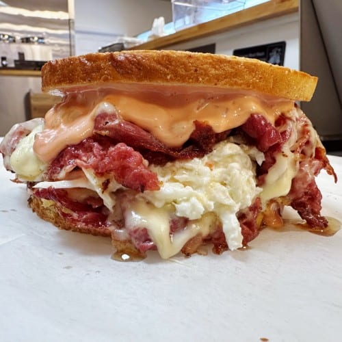 Hot Pastrami Sandwich.