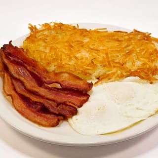 4 Bacon Strips + 2 Eggs