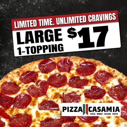 Large 1-Topping Pizza.