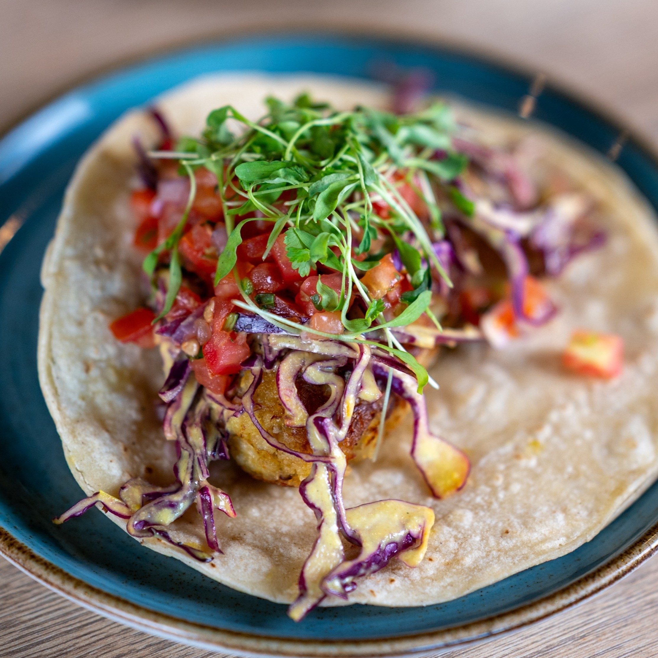Mexican Crab Cake Taco.