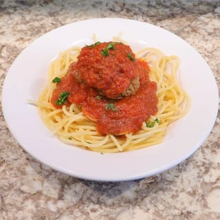 Side of Pasta With Meatball