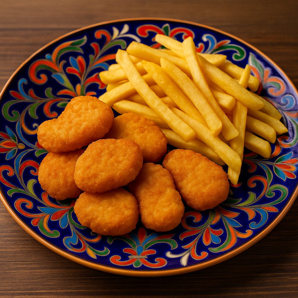 Chicken Nuggets with Fries.