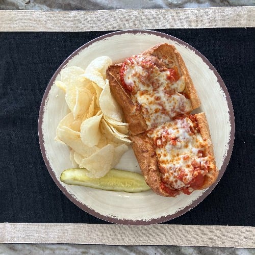 Meatball Hero Sandwich.