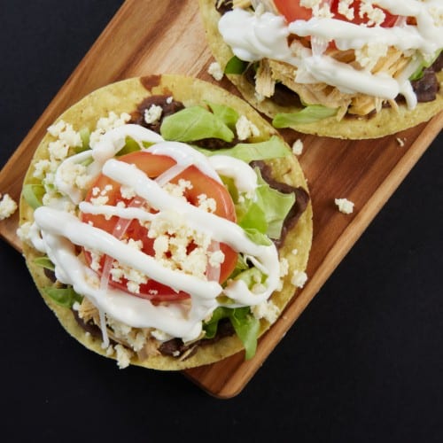 Seasoned Ground Beef Tostadas.