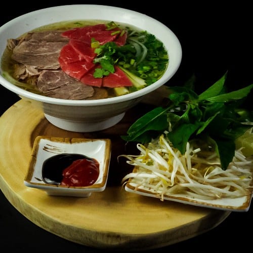 8 Rare Steak & Flank Noodle Soup.
