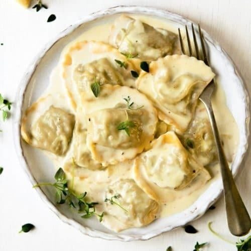 Ravioli w/ Spinach and Ricotta.