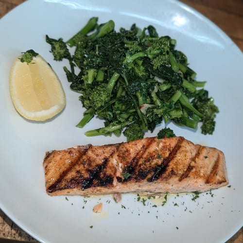 Grilled Salmon From Faroe Island.