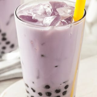 Taro Milk Tea with Boba - Tra Sua Khoai Mon Tran Chau