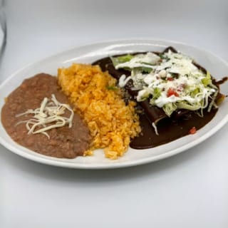 Chicken Mole Enchiladas Plate