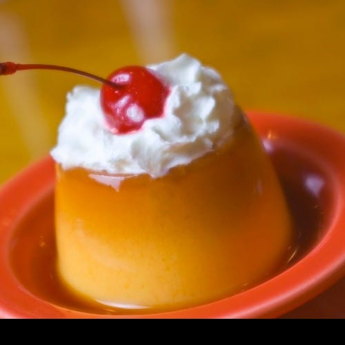 Flan a La Kahlua.