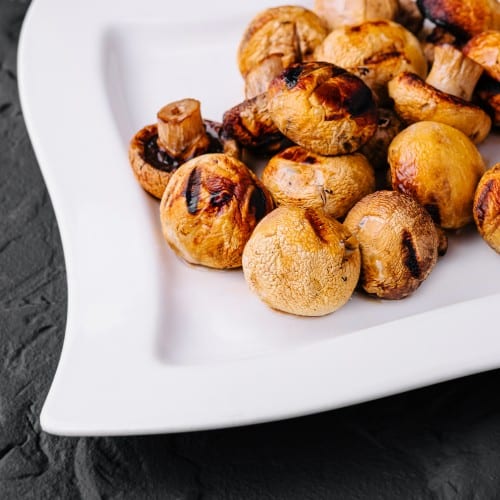Fresh Sliced Breaded Mushrooms.