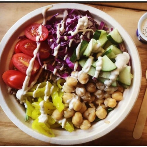 Tahini Chickpeas Bowl.