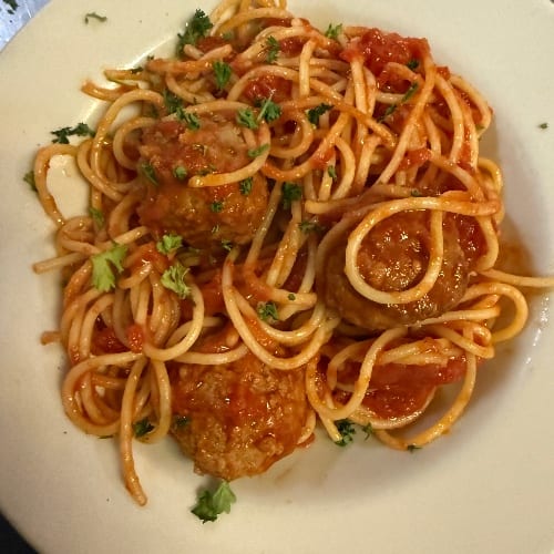 Spaghetti with Meatballs - Kids Menu.