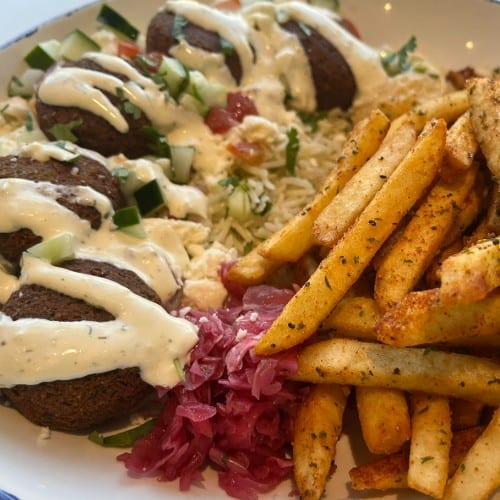 Falafel Fritters Bowl.