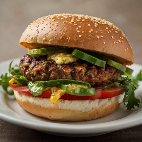 Justice Jalapeno Burger.