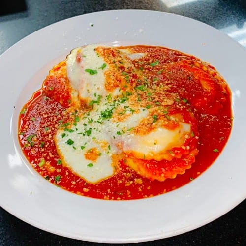 Baked 4 Cheese Ravioli.