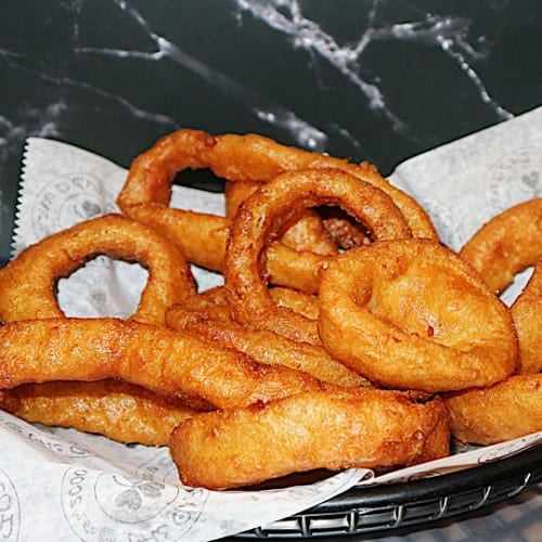 Basket of Onion Rings.