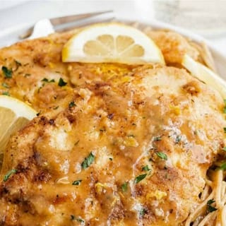 Chicken Francese with Pasta