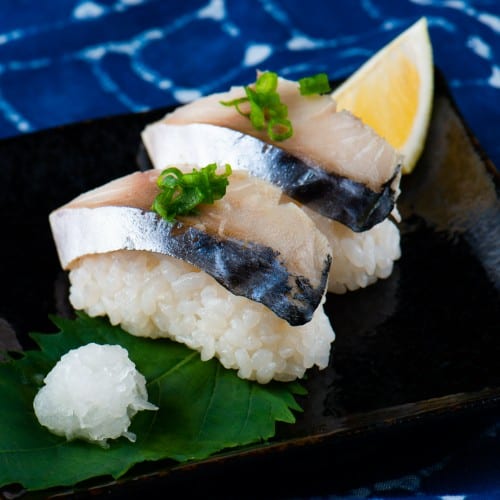 Mackerel (Saba) Nigiri.