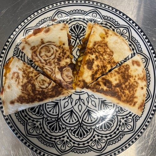 Creamy Pumpkin Quesadilla.