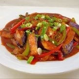 Eggplant with Spicy Sauce.