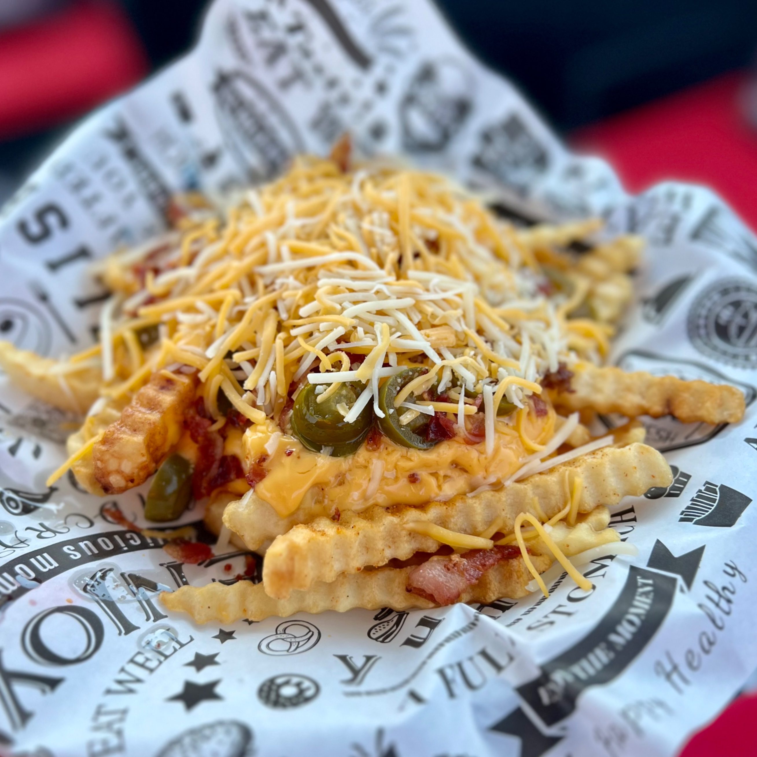 Loaded Jalapeño Cheese Fries.