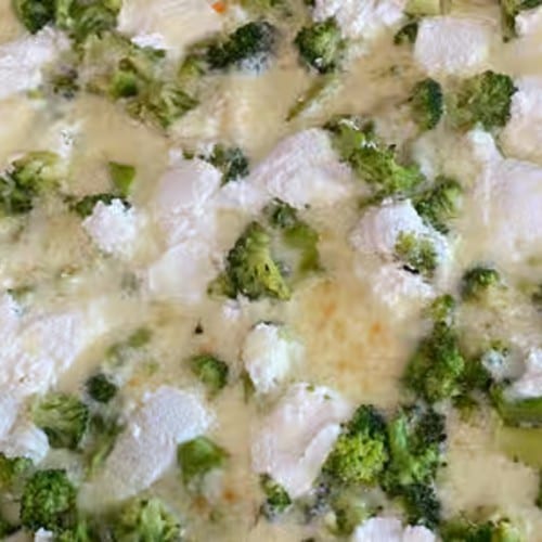 White Broccoli or Spinach Pizza.