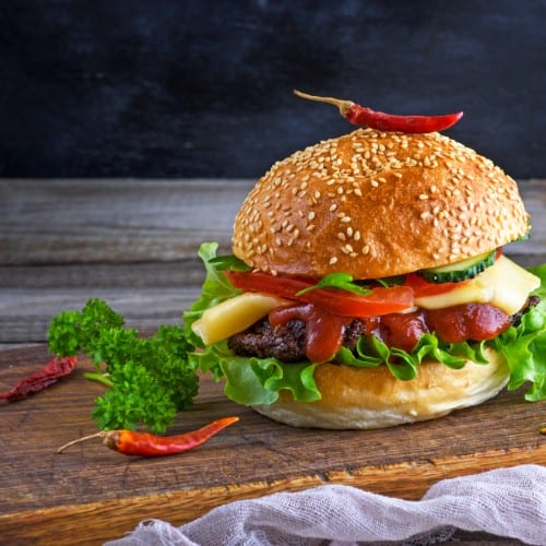 Chili Cheese Burger.