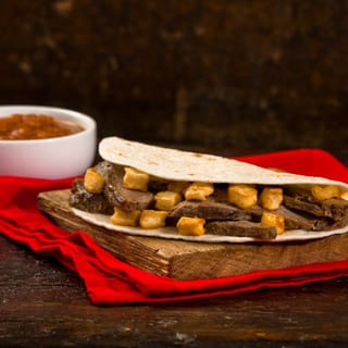 Steak and Potato Soft Taco