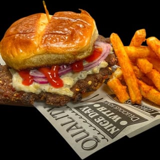 Chapli Burger w/fries