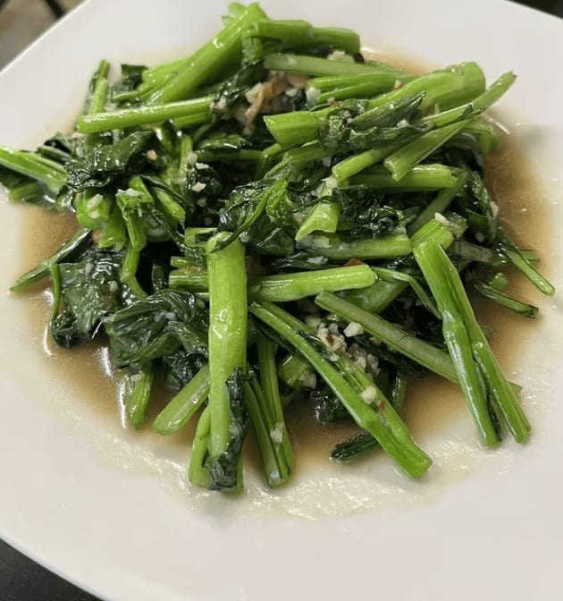 Steamed Yu Choy.