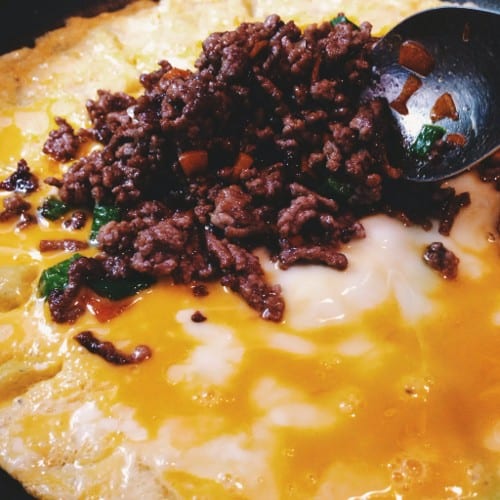 Queso with Chorizo.