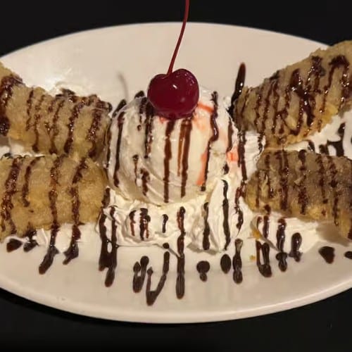 Banana Tempura with Ice Cream.