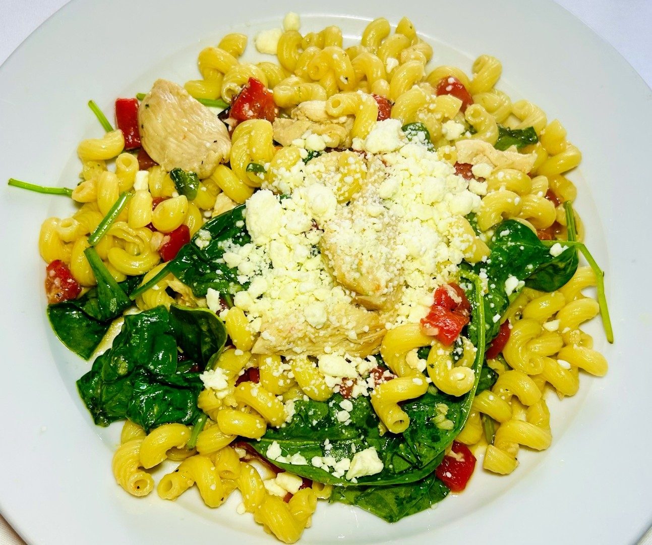 Cavatappi Al Greco Pasta.