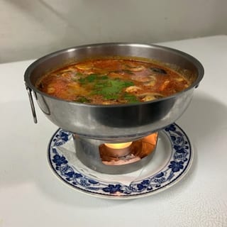Creamy Tom Yum Soup with Seafood