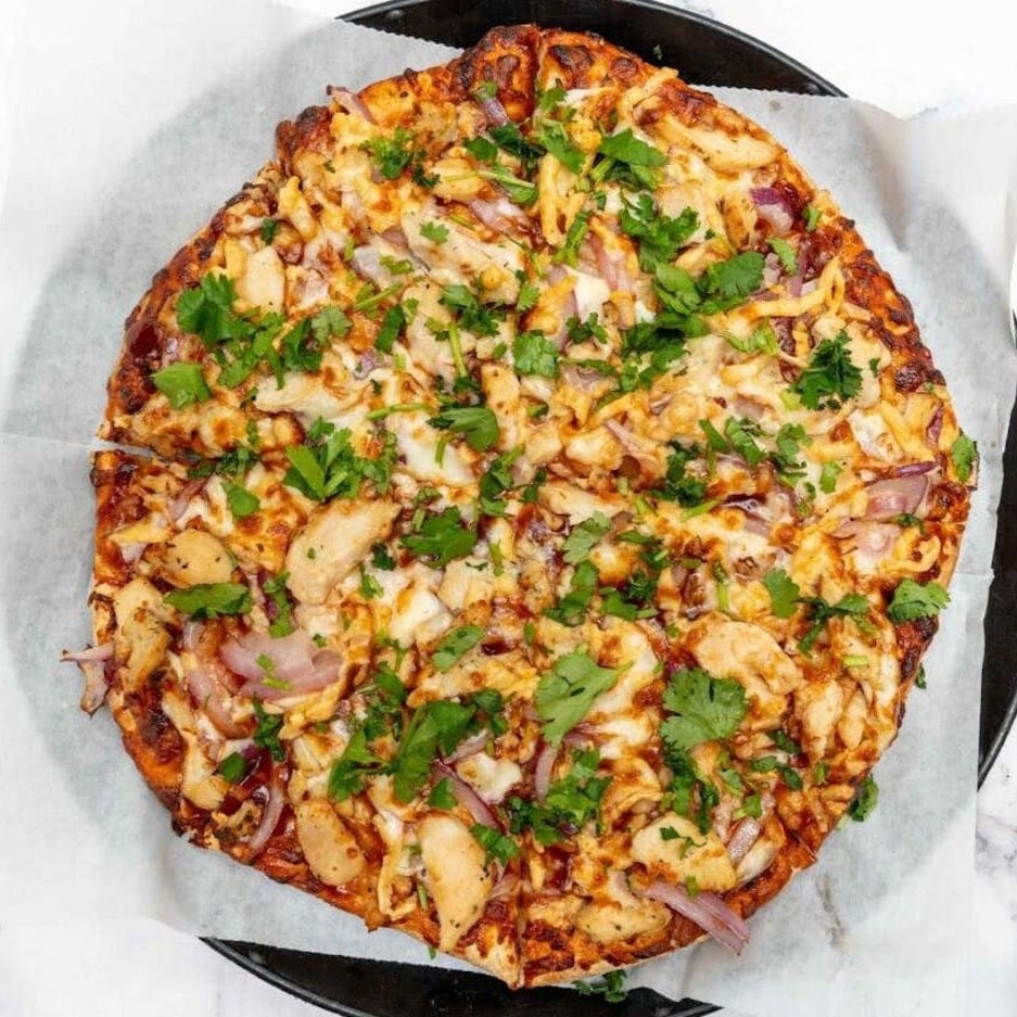 BBQ Chicken Pizza.