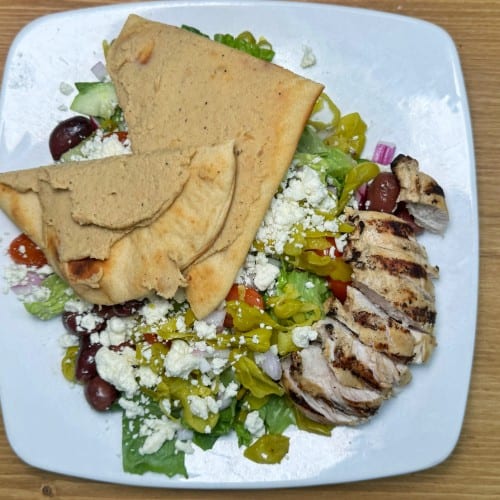 Greek Flatbread Salad.