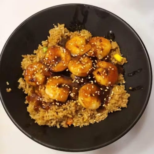 Teriyaki Shrimp Bowl.
