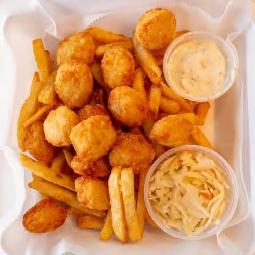 Fried Scallops Dinner.