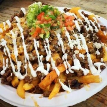 Lengua (Beef Tongue) California Fries.