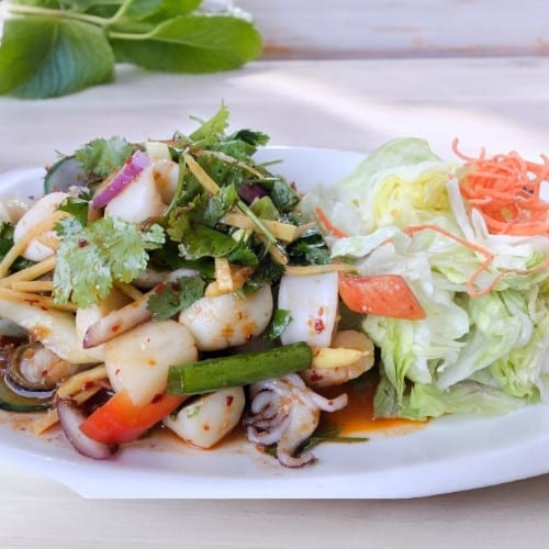 Yum Ruam Mit Talay (Seafood Salad).