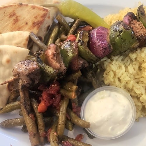 Souvlaki Plate.