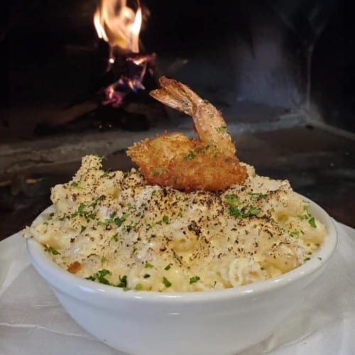 SHRIMP MAC N CHEESE.