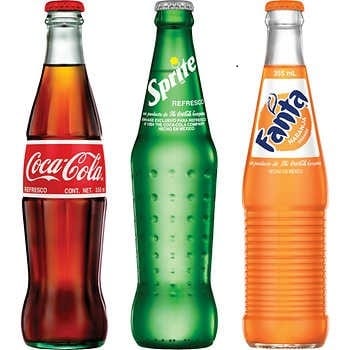 GLASS BOTTLED MEXICAN SODAS.