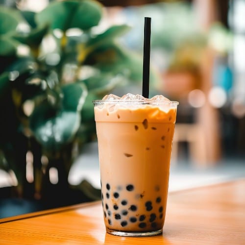 Vietnamese Iced Coffee with Boba.