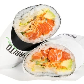 S3- Golden Salmon Sushi Burrito/ Raw Fish