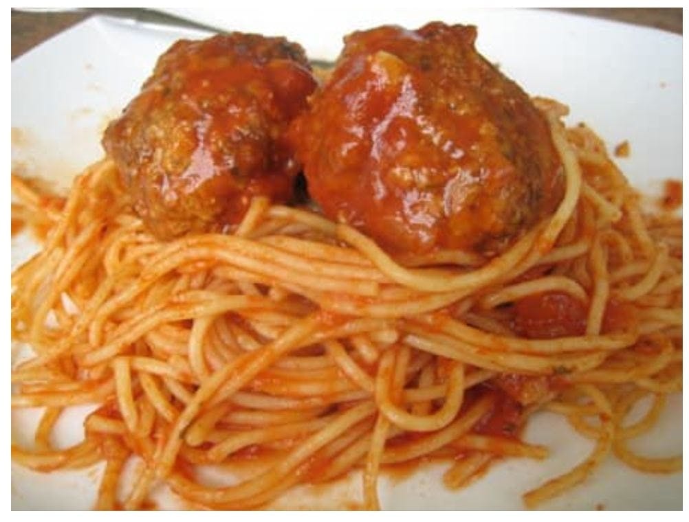 Spaghetti with Meatball Sauce.