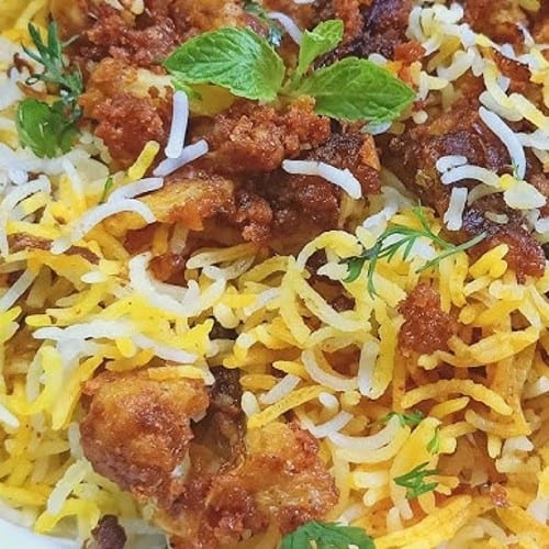 Gobi Manchurian Biryani.