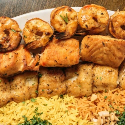 Desert Moon Seafood Mixed Grill.